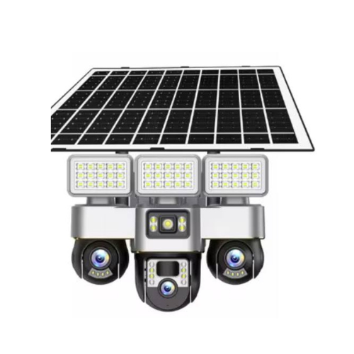 Triple Lens Solar Camera with Floodlight