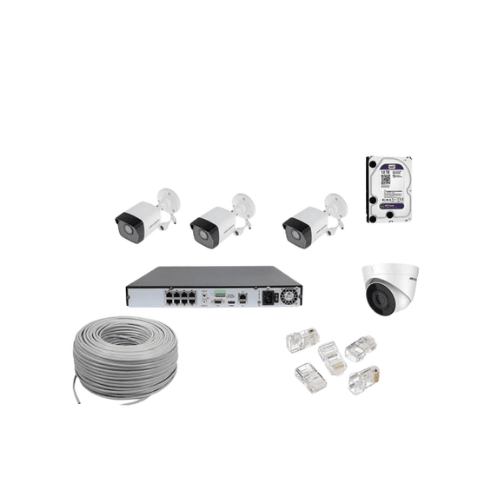 4 Channel Smart Hybrid IP CCTV Full Kit